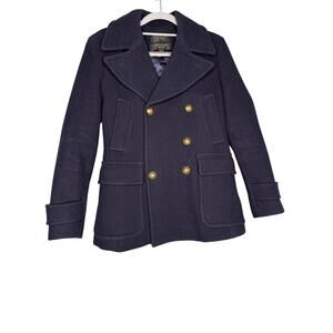 J. Crew Stadium Cloth Nello Gori Stadium Coat navy blue